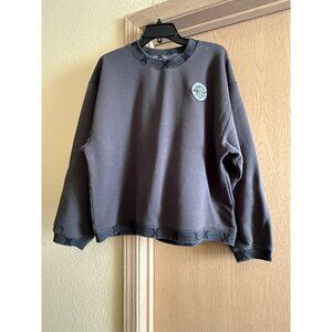 Savage X Fenty Gray Crewneck Sweatshirt Size Medium Logo Patch Pullover